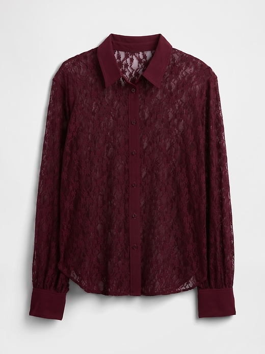 Image number 5 showing, Relaxed Sheer Lace Shirt