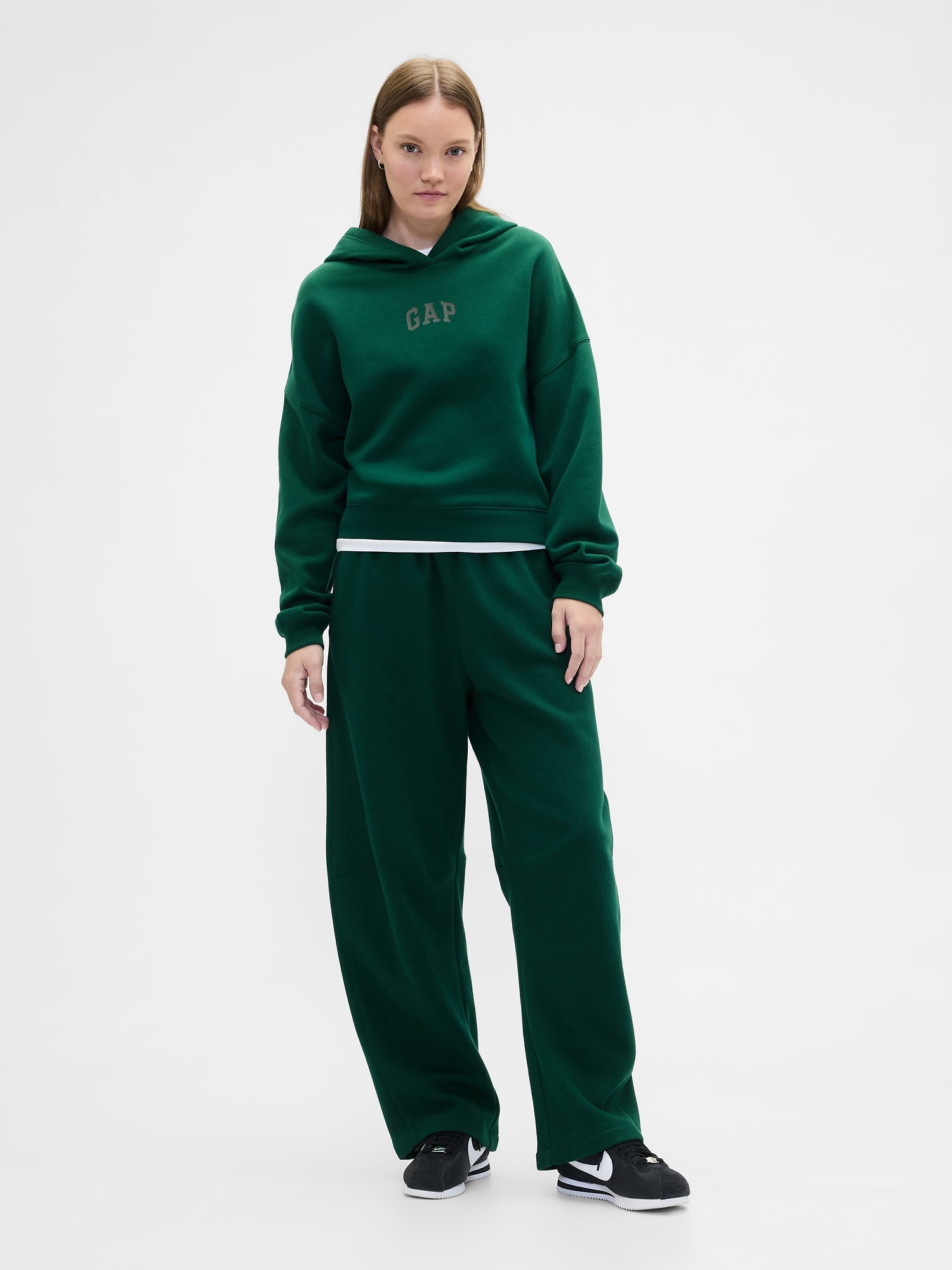 Pull-On Barrel Sweatpants - Evergreen Glamour