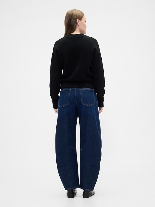 Image number 4 showing, High Rise Barrel Jeans