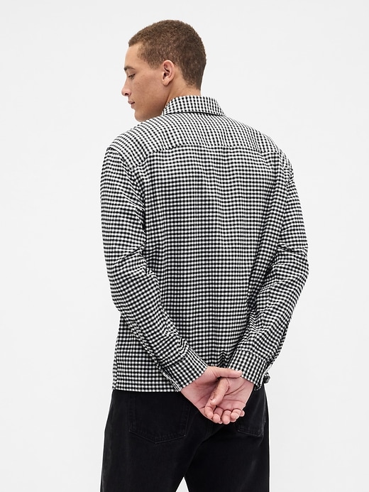Image number 2 showing, Flannel Zip-Shirt in Boxy Fit