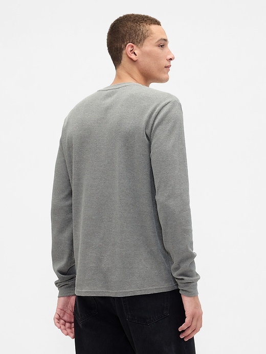 Image number 2 showing, Waffle-Knit Henley T-Shirt