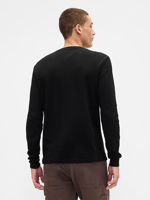 Image number 2 showing, Waffle-Knit Henley T-Shirt