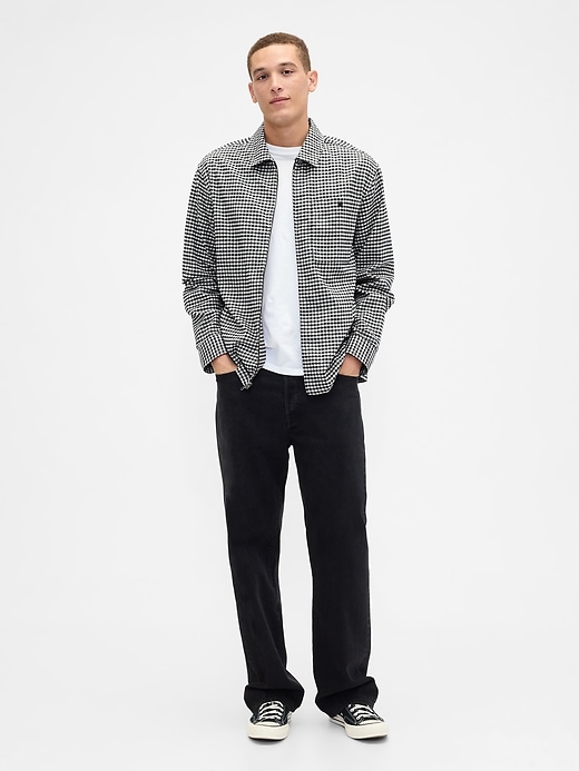 Image number 3 showing, Flannel Zip-Shirt in Boxy Fit
