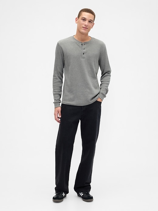 Image number 3 showing, Waffle-Knit Henley T-Shirt