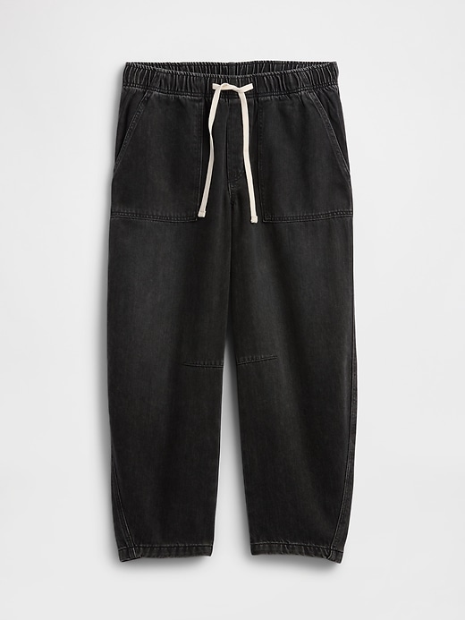 Image number 7 showing, Mid Rise SuperSoft Pull-On Barrel Jeans