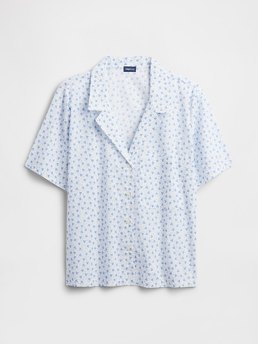 Image number 4 showing, Print Poplin PJ Shirt