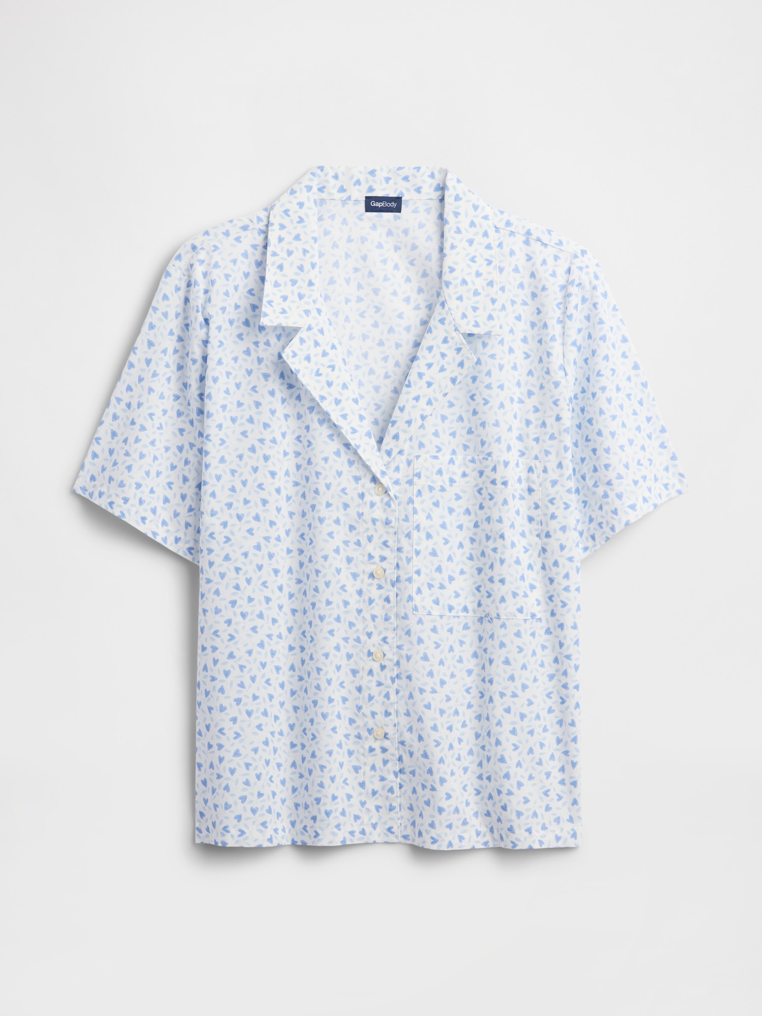 Gap Factory Print Poplin Pj Shirt In Blue
