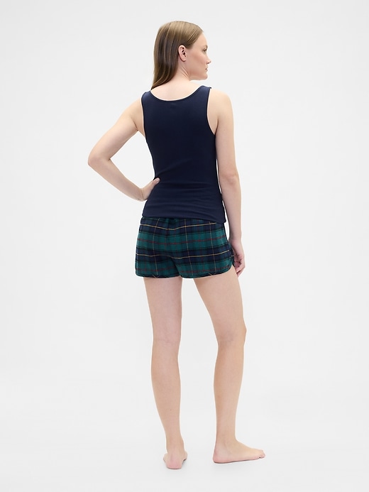 Image number 2 showing, Flannel PJ Shorts