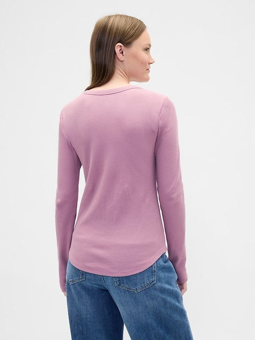 Image number 2 showing, Waffle-Knit Crewneck T-Shirt