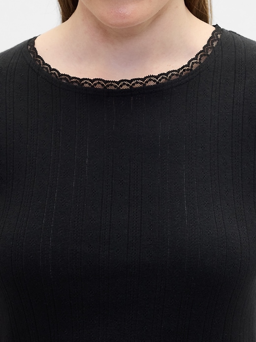 Image number 4 showing, Sleeveless Pointelle Top