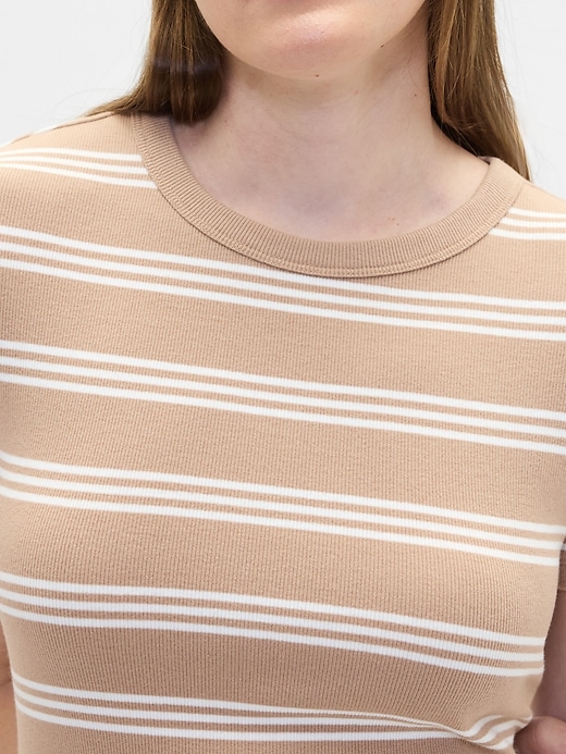 Image number 4 showing, Ribbed Stripe Crewneck T-Shirt