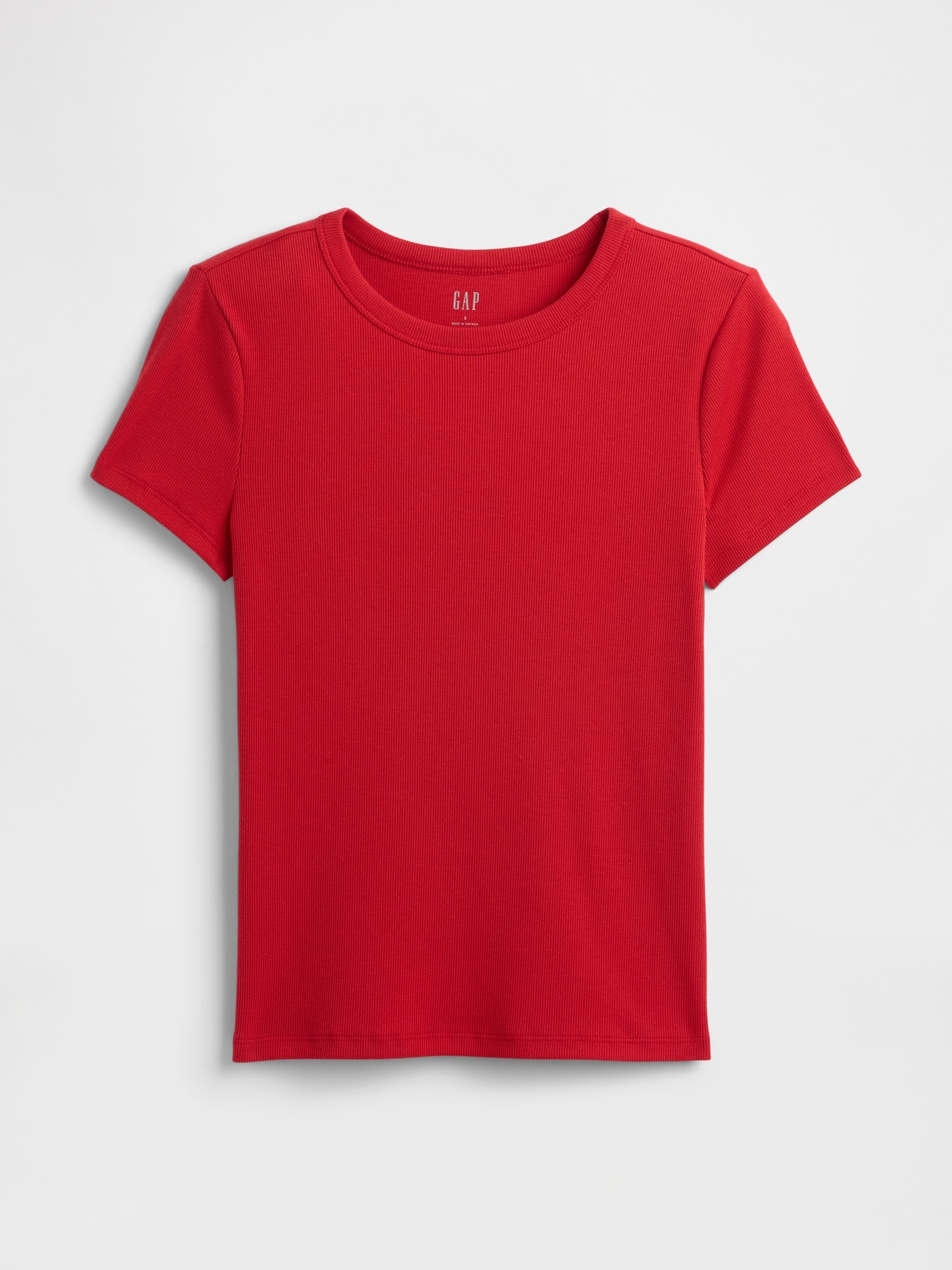 Gap Factory Ribbed Crewneck T-shirt In Red