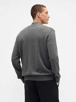 Relaxed Quarter-Zip Mockneck Sweater | Gap Factory