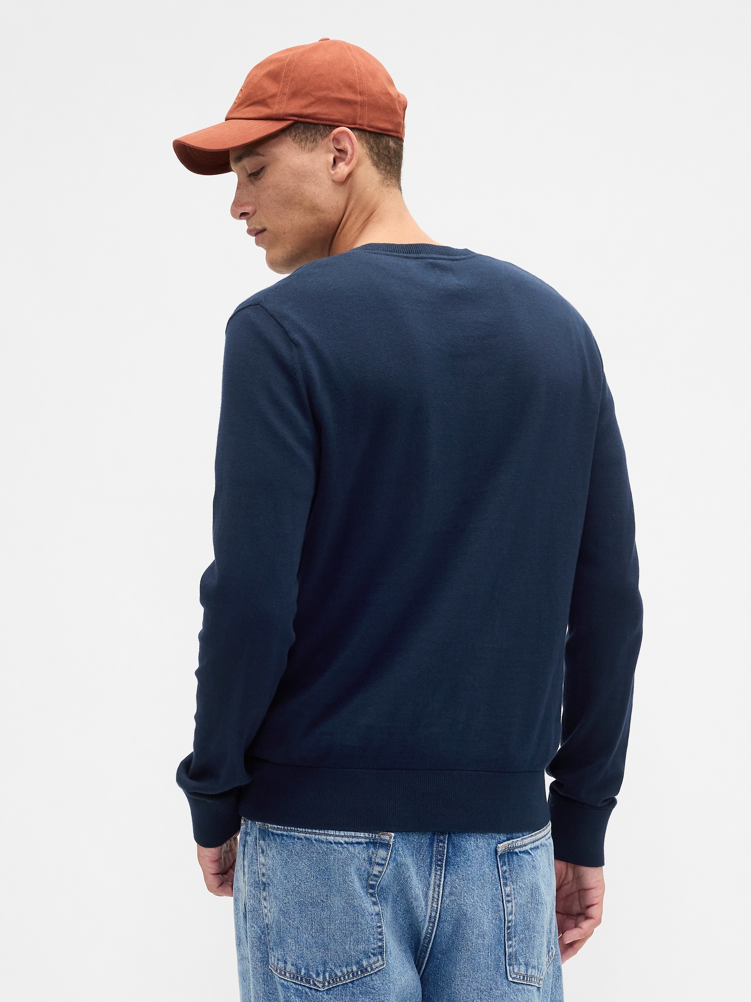 Gap Factory Cotton V-neck Sweater In Blue