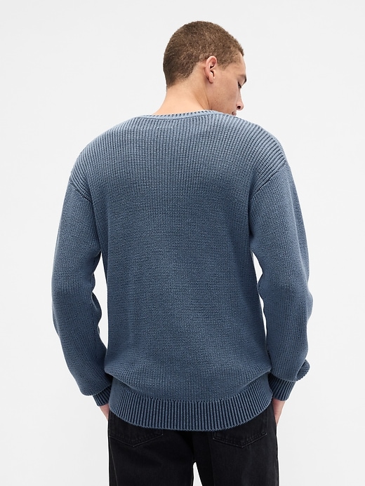 Image number 2 showing, Relaxed Ribbed V-Neck Sweater