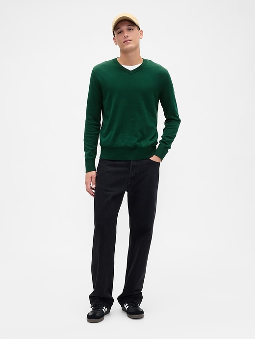 Image number 3 showing, Cotton V-Neck Sweater