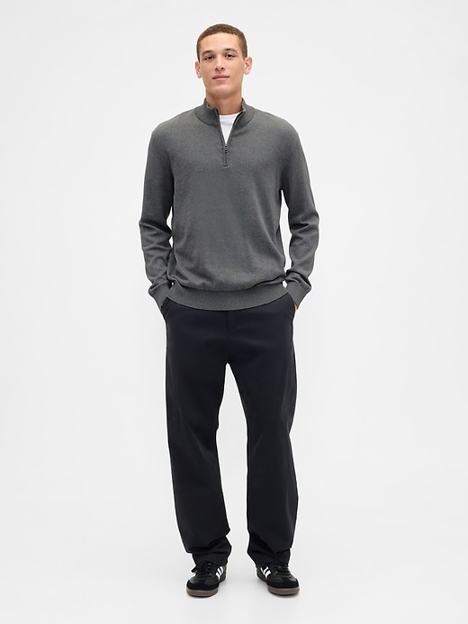 Image number 3 showing, Relaxed Quarter-Zip Mockneck Sweater