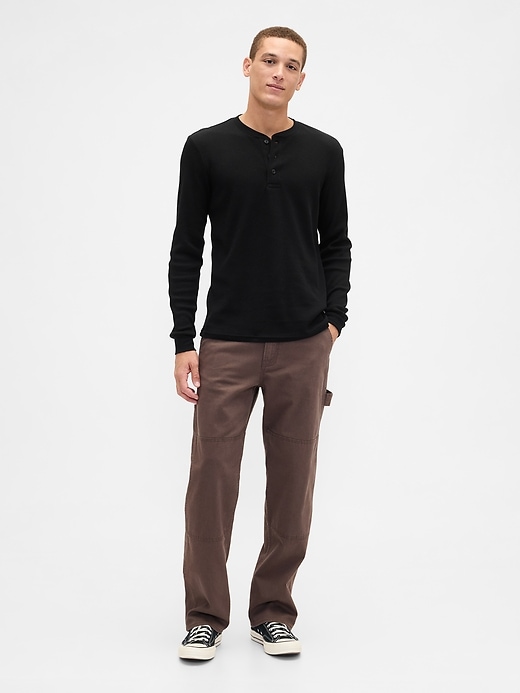 Image number 3 showing, Waffle-Knit Henley T-Shirt