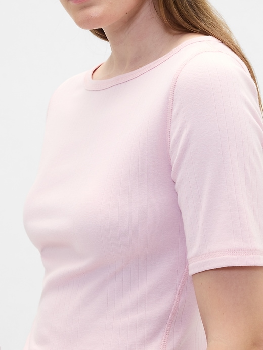 Image number 4 showing, Modern Ribbed Boatneck T-Shirt