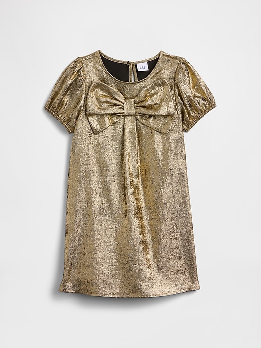 Image number 1 showing, babyGap Puff Sleeve Bow Dress