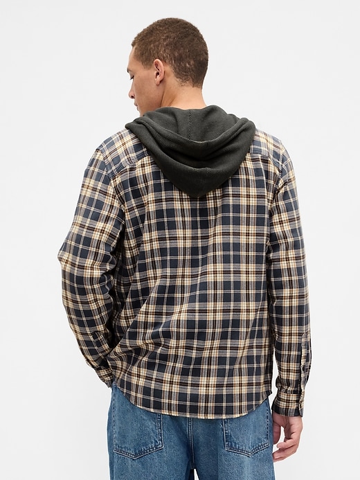 Image number 2 showing, Hooded Flannel Shirt in Standard Fit