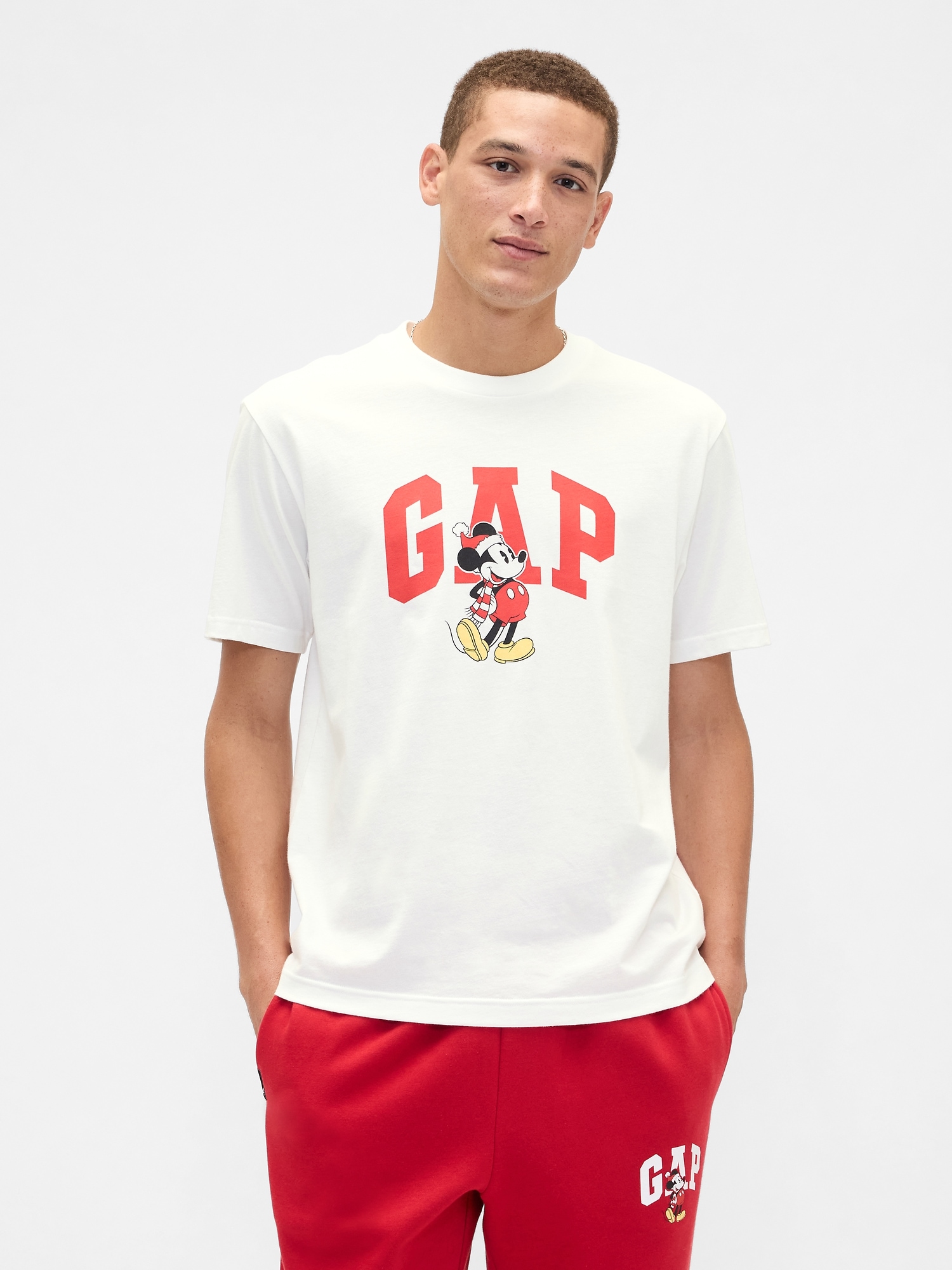 Gap × Disney Mickey Mouse Everyday Soft Relaxed Logo T-Shirt - New Off White