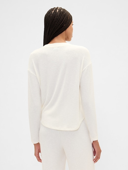 Image number 2 showing, Relaxed Ribbed PJ Top