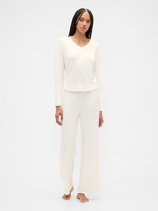 Image number 3 showing, Relaxed Ribbed PJ Top