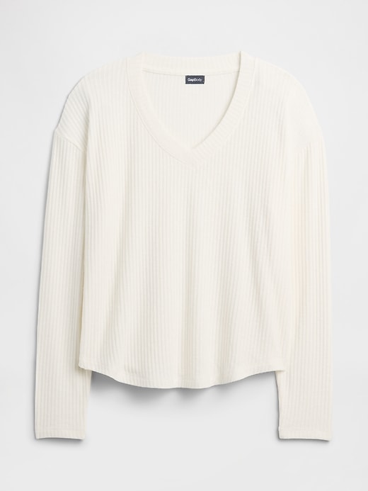 Image number 4 showing, Relaxed Ribbed PJ Top