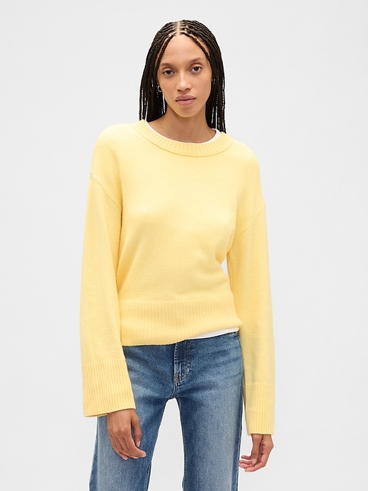 Image number 1 showing, CashSoft Relaxed Crewneck Sweater