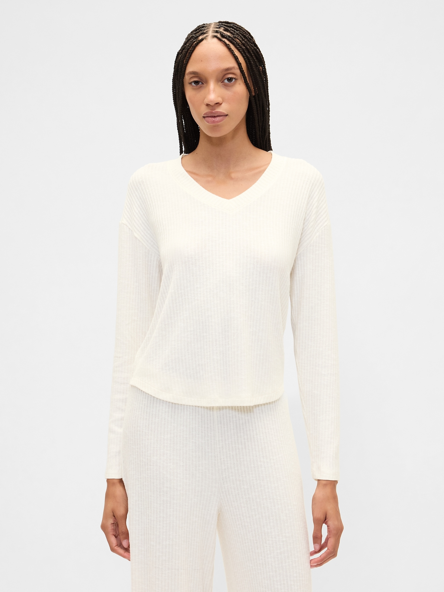 Gap Factory Relaxed Ribbed Pj Top
