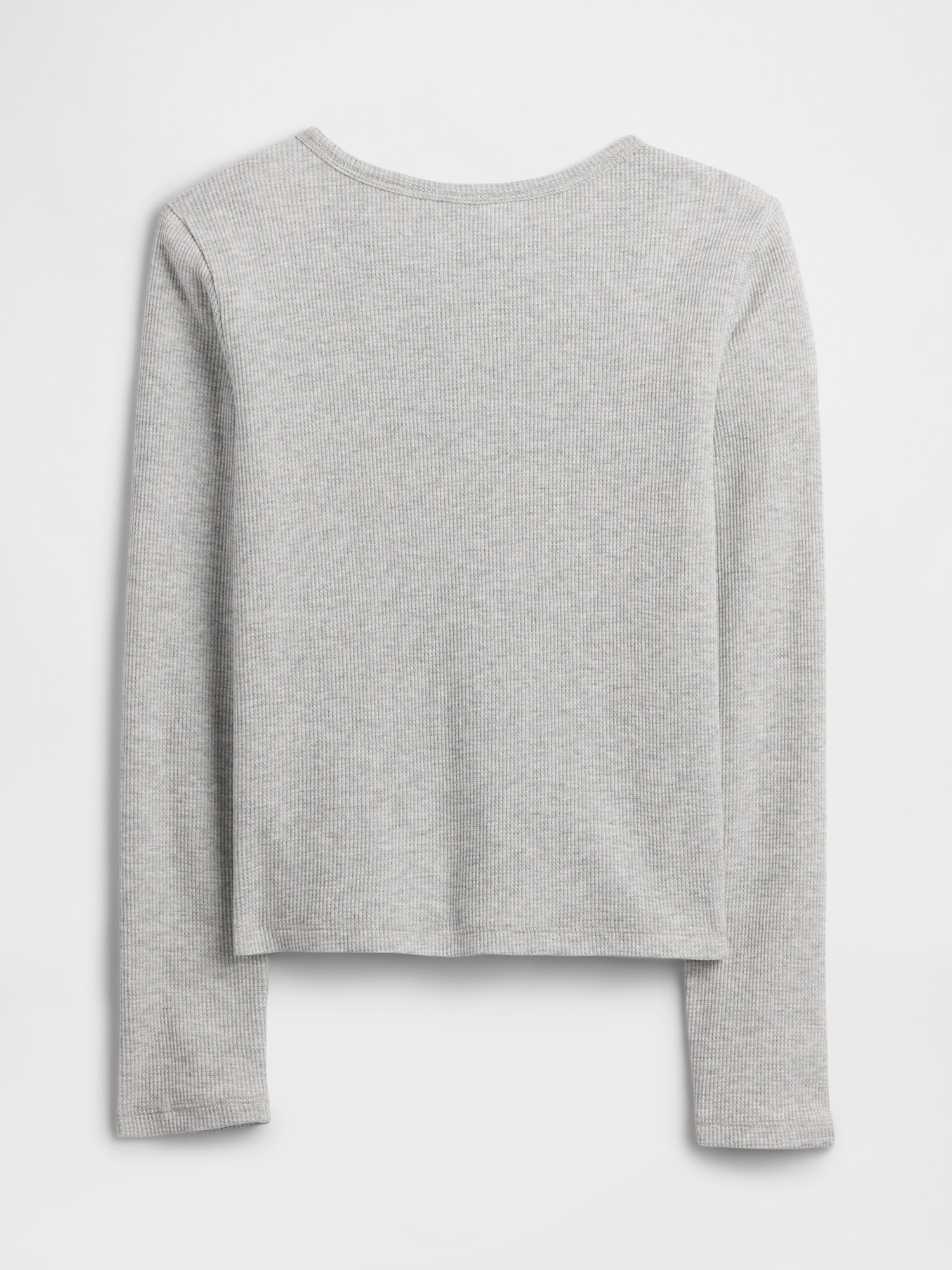 Gap Factory Kids Waffle-knit Top In Gray