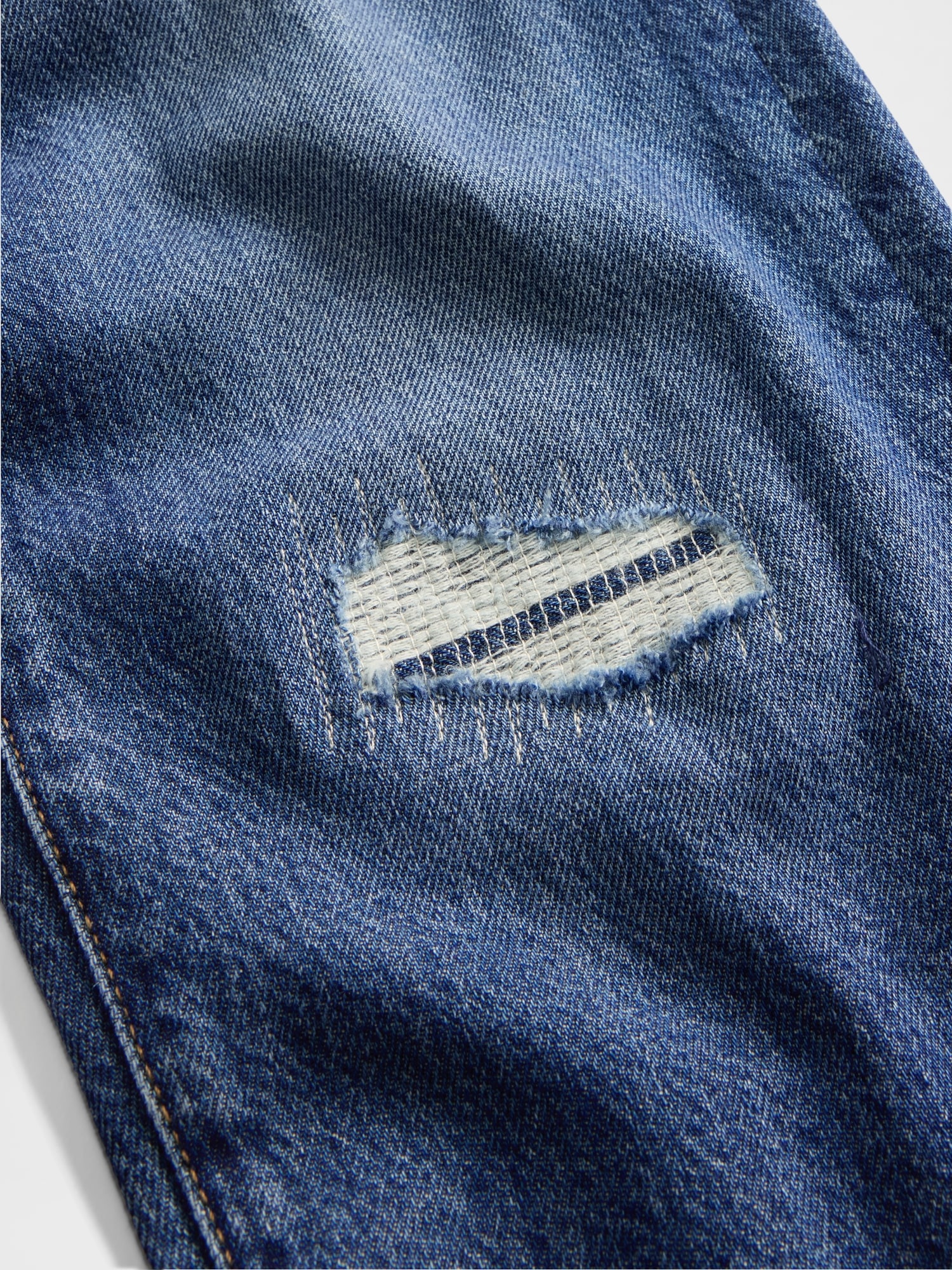 Gap Factory Kids Distressed Soft Relaxed Jeans In Blue
