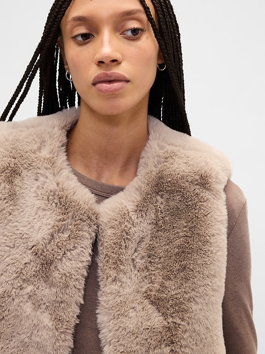 Image number 4 showing, 100% Recycled Faux-Fur Vest
