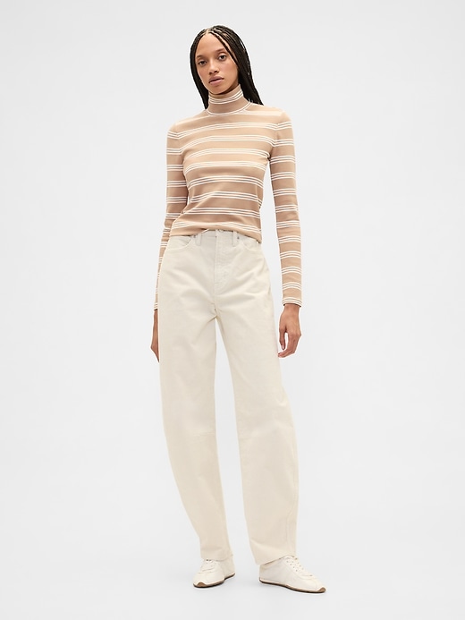 Image number 3 showing, Ribbed Turtleneck T-Shirt