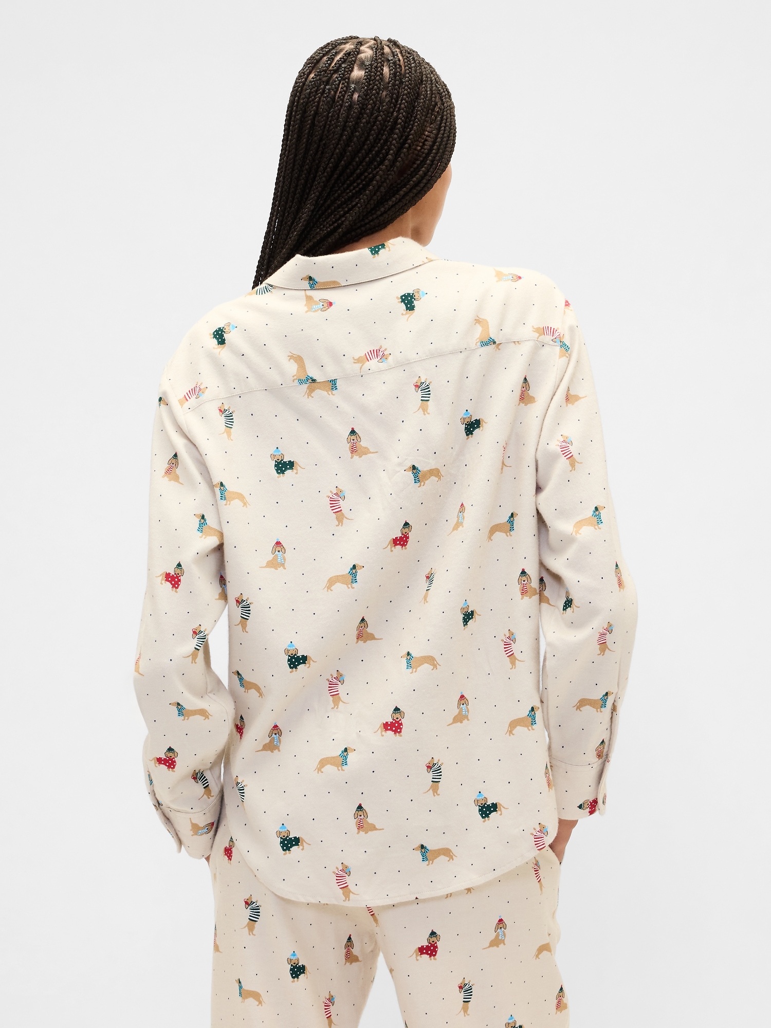 Relaxed Flannel Sleep Shirt