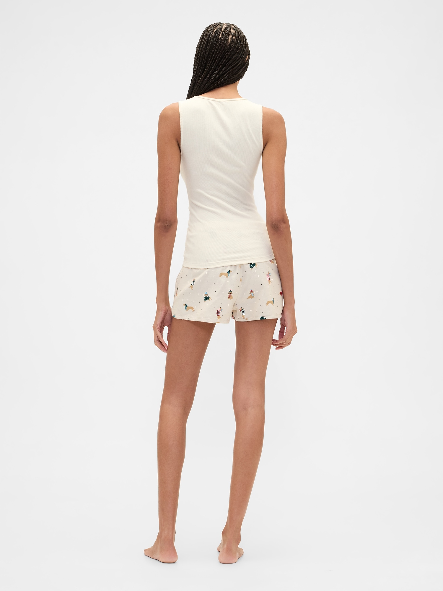 Gap Factory Flannel Pj Shorts In White