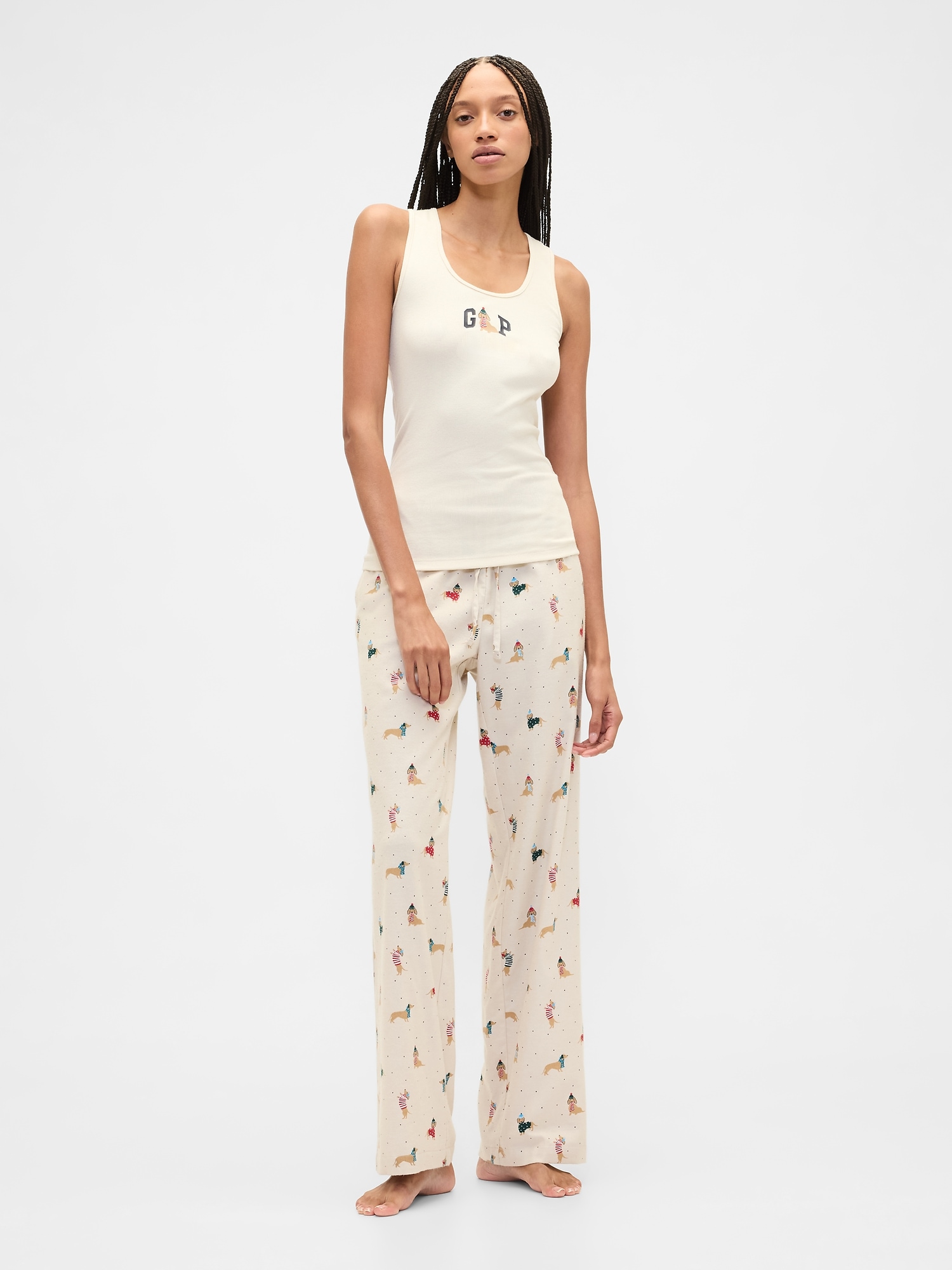 Gap Factory Gap Logo Ribbed Tank Top In White
