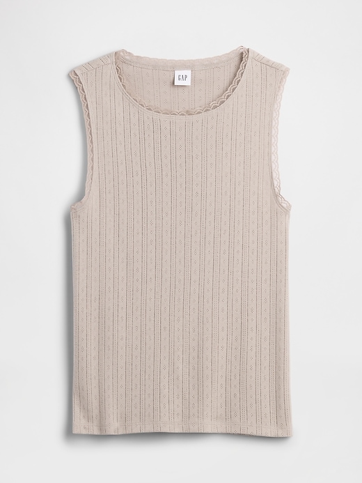 Image number 5 showing, Sleeveless Pointelle Top