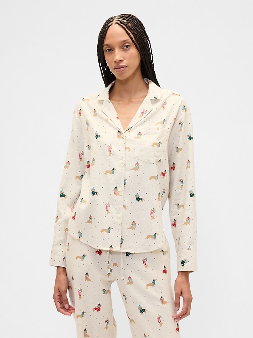 Image number 1 showing, Relaxed Flannel Sleep Shirt