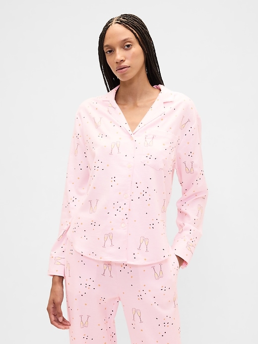 Image number 1 showing, Relaxed Flannel Sleep Shirt