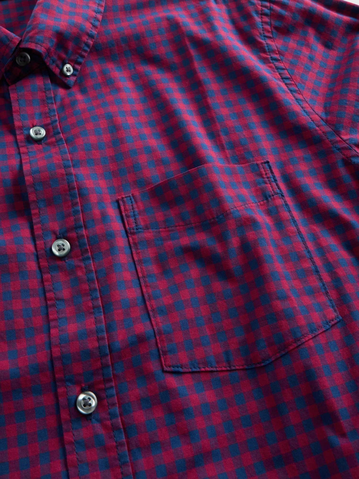 Gap Factory Stretch Poplin Shirt In Standard Fit In Purple