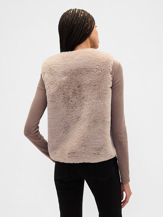 Image number 2 showing, 100% Recycled Faux-Fur Vest