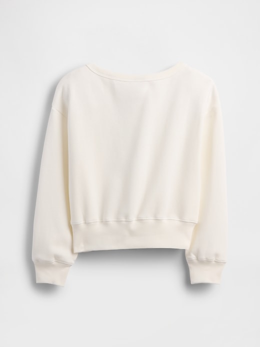 Image number 2 showing, Kids Relaxed Off-Shoulder Graphic Sweatshirt