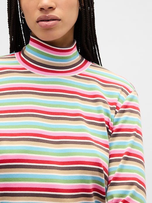 Image number 4 showing, Ribbed Turtleneck T-Shirt