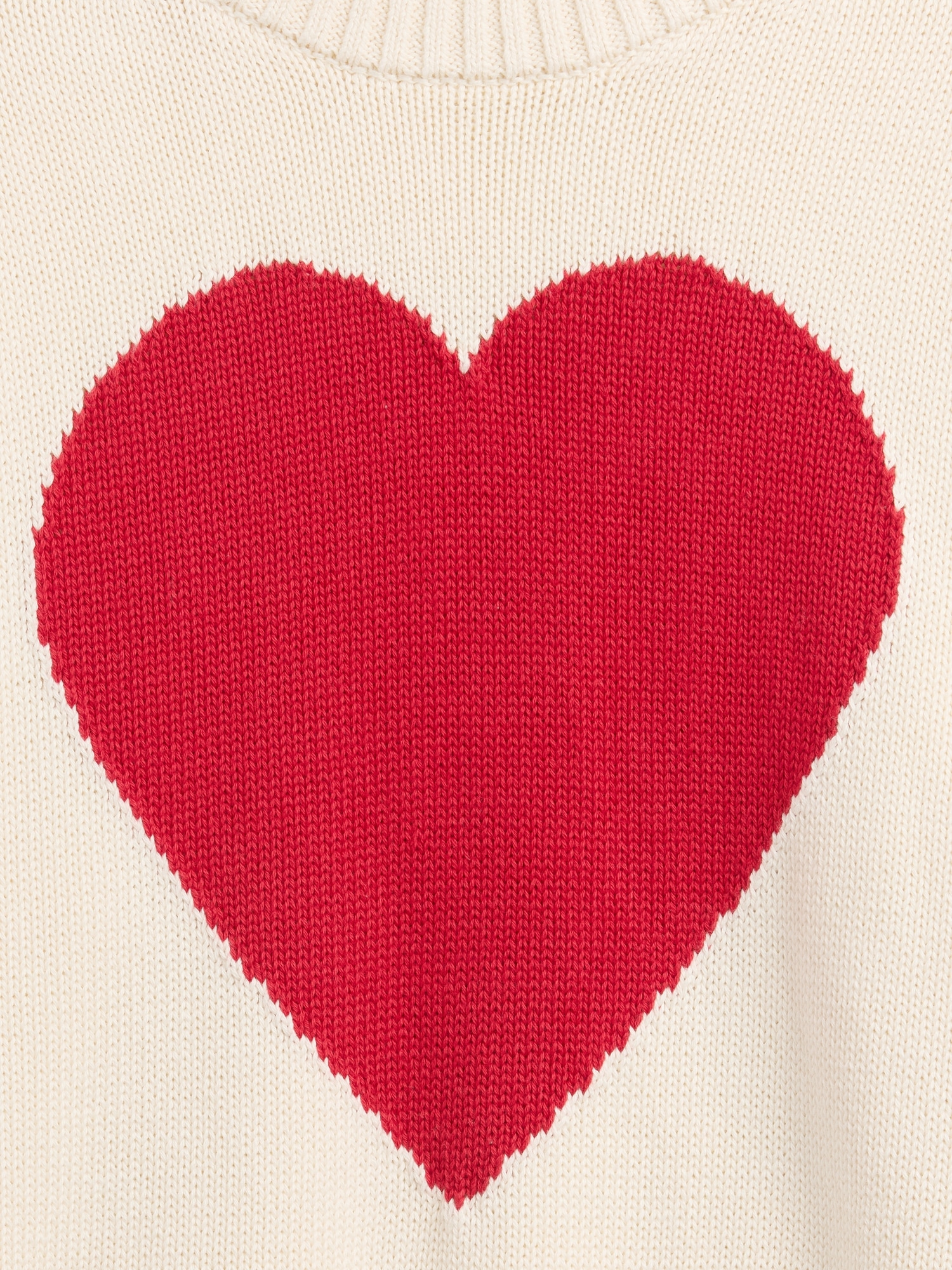 Gap Factory Relaxed Cropped Intarsia Sweater In White