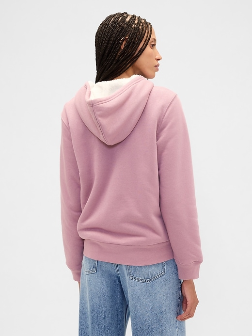 Image number 2 showing, Relaxed Gap Logo Sherpa-Lined Zip Hoodie