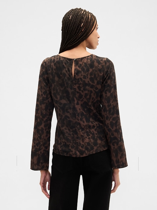 Image number 2 showing, Bell Sleeve Boatneck Top
