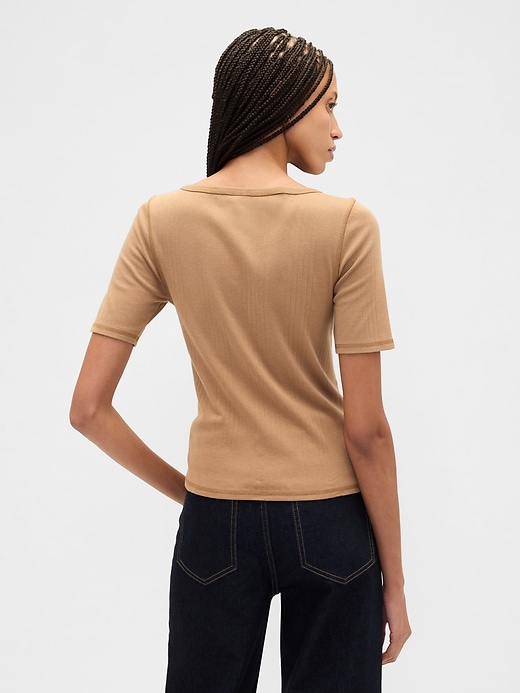 Image number 2 showing, Modern Ribbed Boatneck T-Shirt