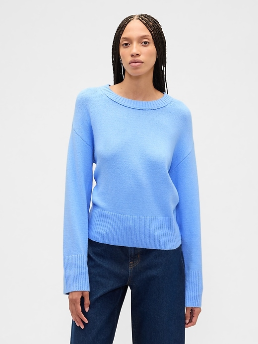 Image number 1 showing, CashSoft Relaxed Crewneck Sweater